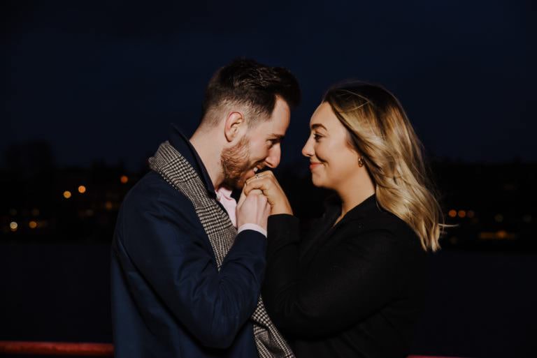 couple near Chelsea Bridge