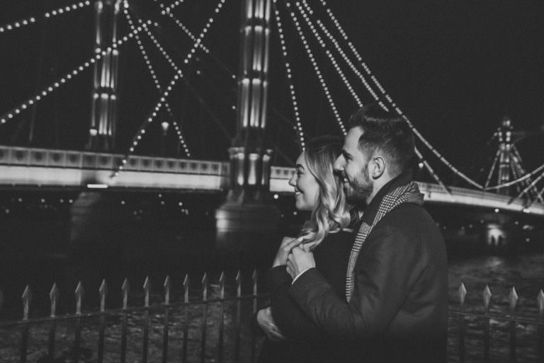 couple near Chelsea Bridge
