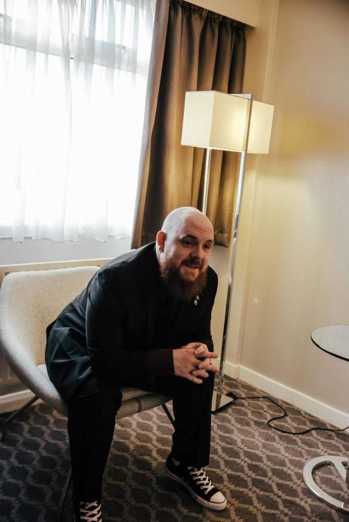 Samat the Hilton Hotel Watford , getting ready for his with is grooms menwedding