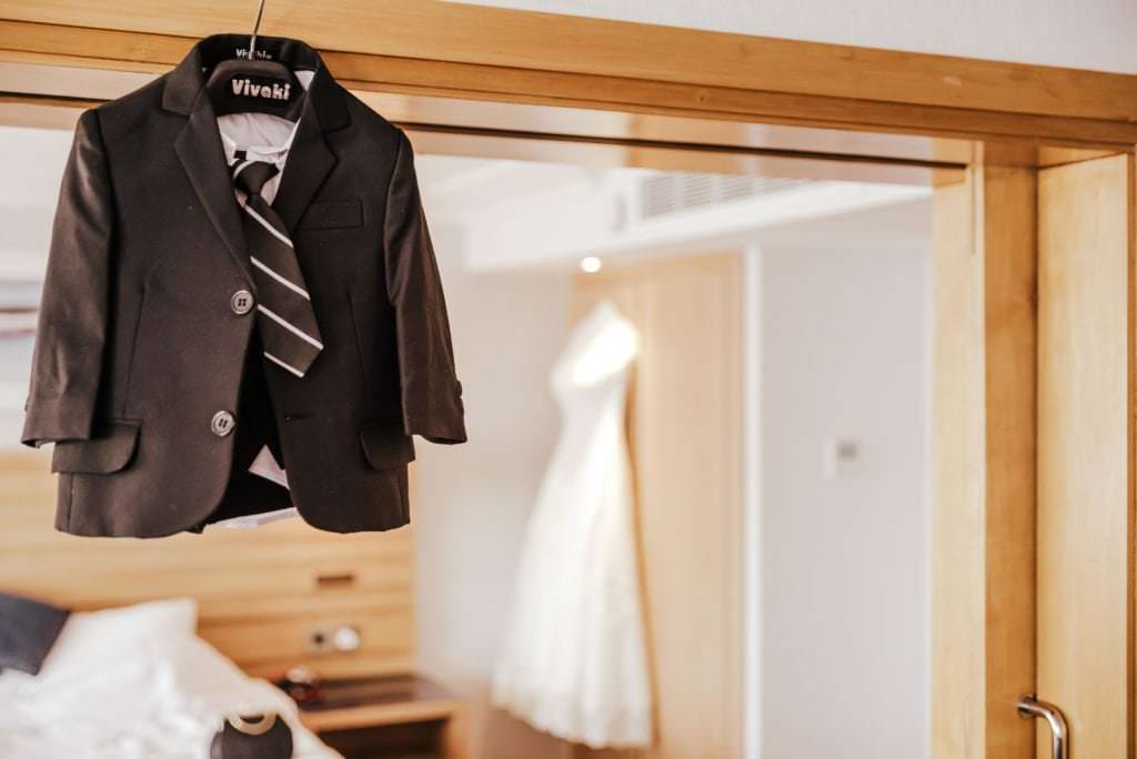 Sarah at the Hilton Hotel Watford , getting ready for her weddinga