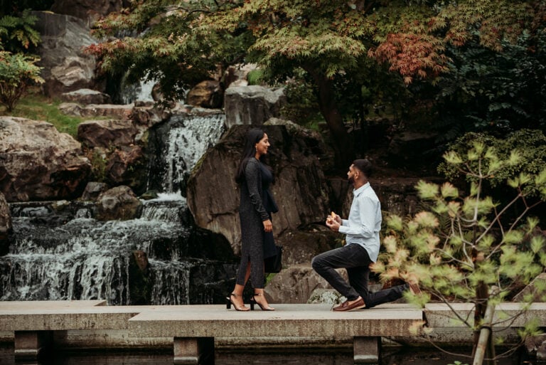Surprise Proposal at Holland Park London